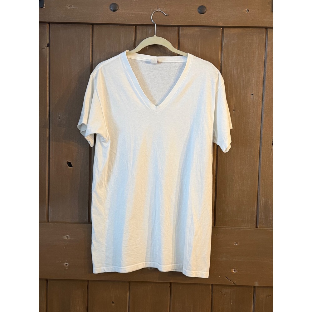 Vintage 2001 US Military V-Neck Undershirt Blank Grana Made in USA Size L GWOT